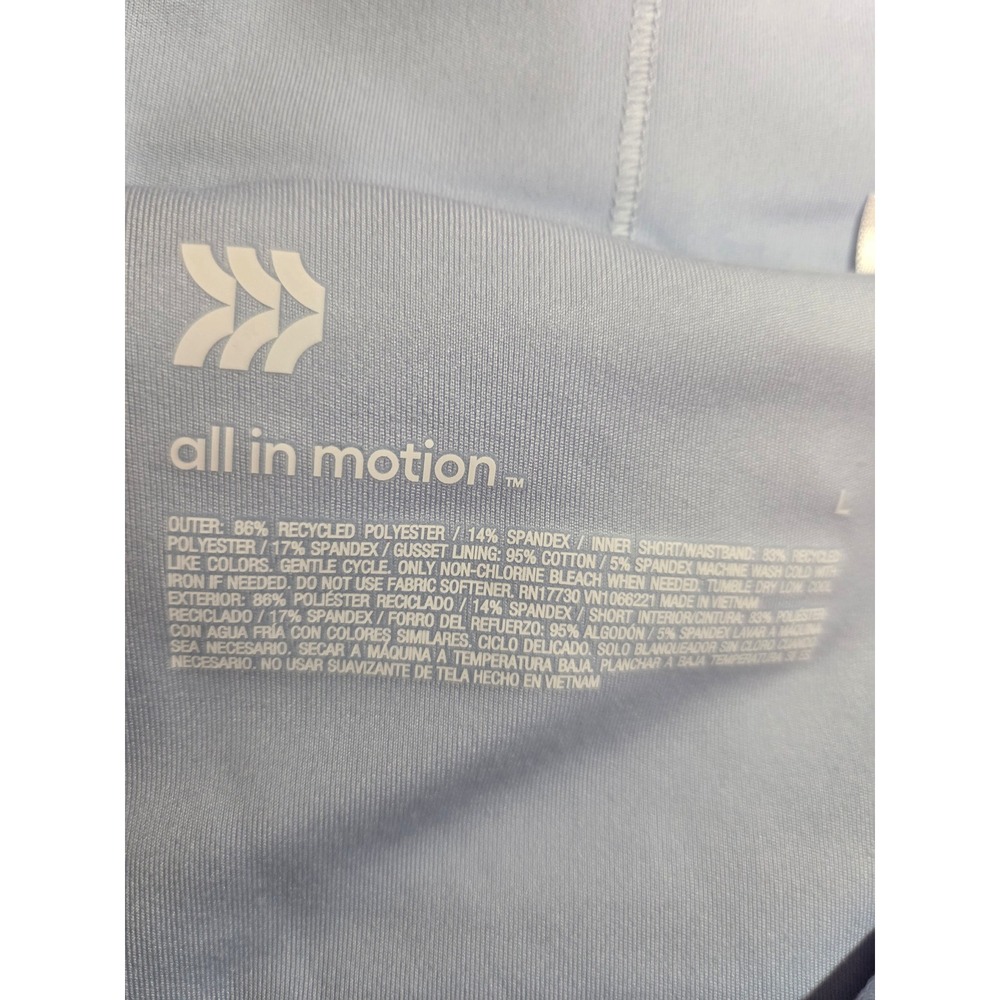 All in Motion Active Light Run Shorts Light Blue High Rise L NWT - Picture 7 of 8